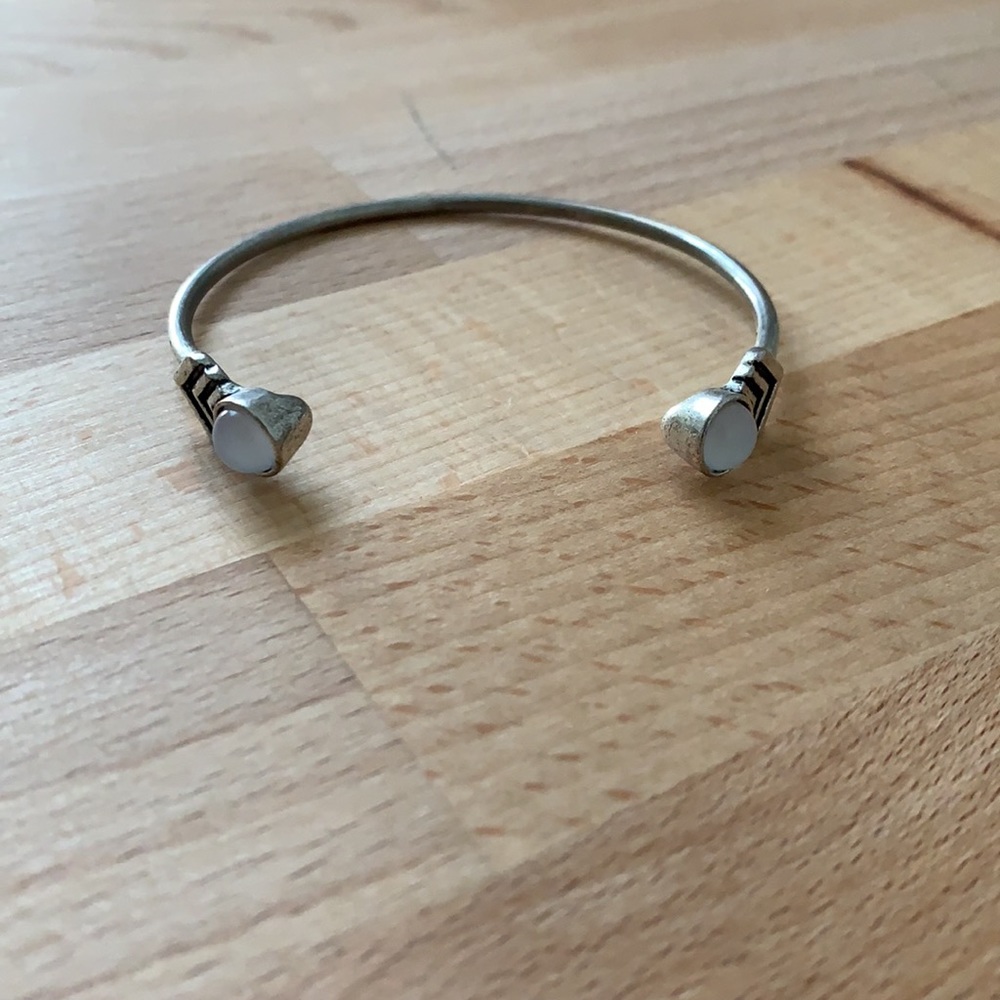 Anthropologie cuff bracelet w/stone and chevron